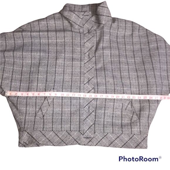 Halogen Tweed Batwing Wool Blend Jacket Tweed Sz XL Oversized Caplet - Picture 11 of 14